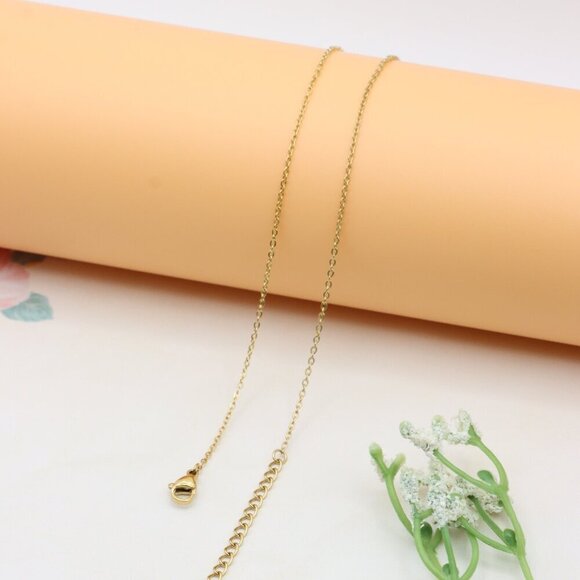 Layered Yellow Necklace with Round and Bar Pendant, Chic Design, XPNL0367 - Picture 8 of 12